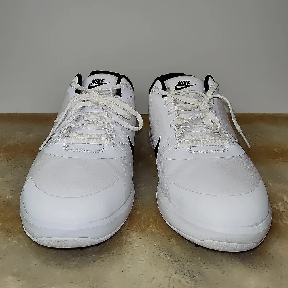 Nike Infinity G Mens Leather Golf Shoes Spikes White Black CT0531-101 - Picture 4 of 10